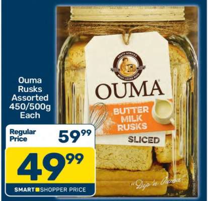 Ouma Rusks Assorted 450/500g Each