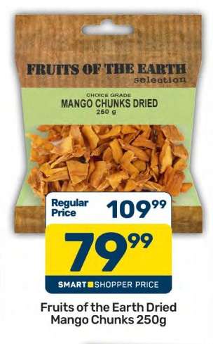 Fruits of the Earth Dried Mango Chunks 250g