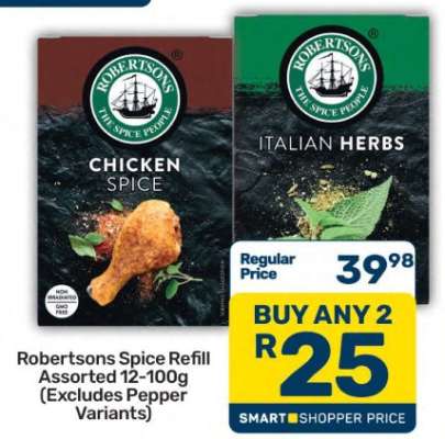 Robertsons Spice Refill Assorted 12-100g