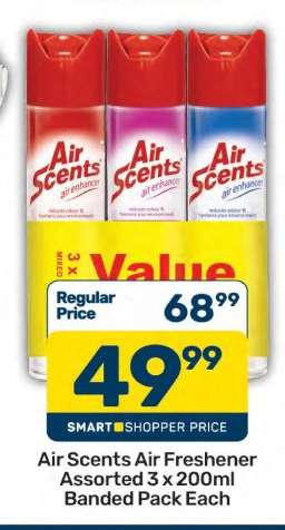 Air Scents Air Freshener Assorted 3 x 200ml Banded Pack Each