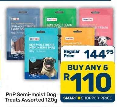 PnP Semi-Moist Dog Treats Assorted 120g