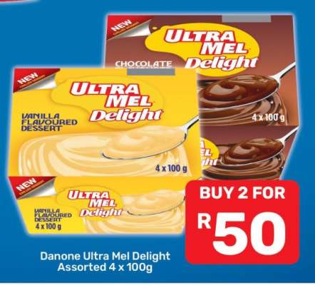 Danone Ultra Mel Delight Assorted 4 x 100g
