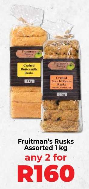 Fruitman's Rusks Assorted 1 kg
