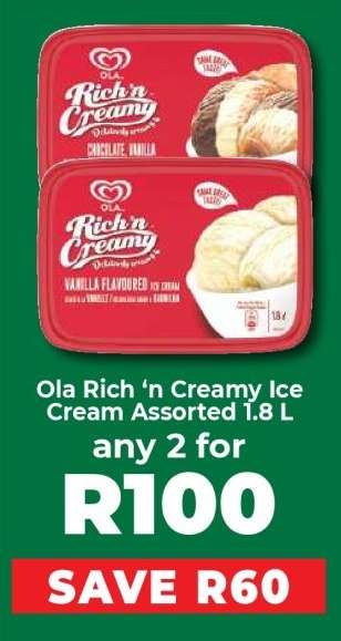 Ola Rich ‘n Creamy Ice Cream Assorted 1.8 L