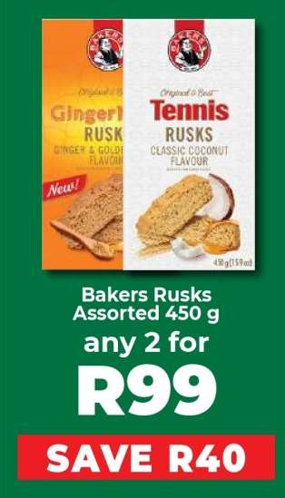 Bakers Rusks Assorted 450 g