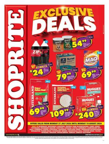 Shoprite catalogue  - 27/07/2026 - 10/08/2026.