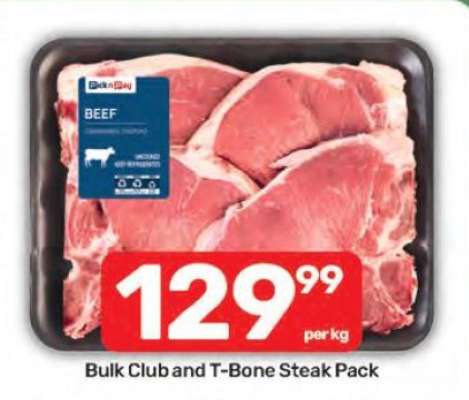 Bulk Club and T-Bone Steak Pack