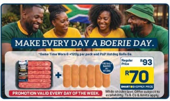 Game Time Wors 6 + PnP Hotdog Rolls 6s