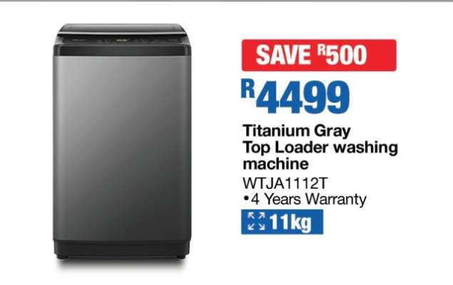 Titanium Gray Top Loader washing machine
