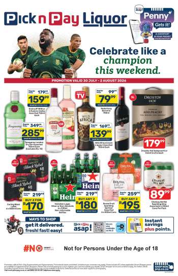 Pick n Pay catalogue  - 30/07/2026 - 02/08/2026.