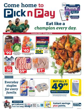 Pick n Pay catalogue  - 03/08/2026 - 09/08/2026.