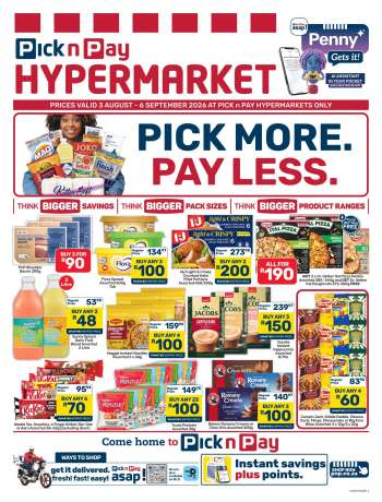 Pick n Pay Hypermarket catalogue  - 03/08/2026 - 06/09/2026.