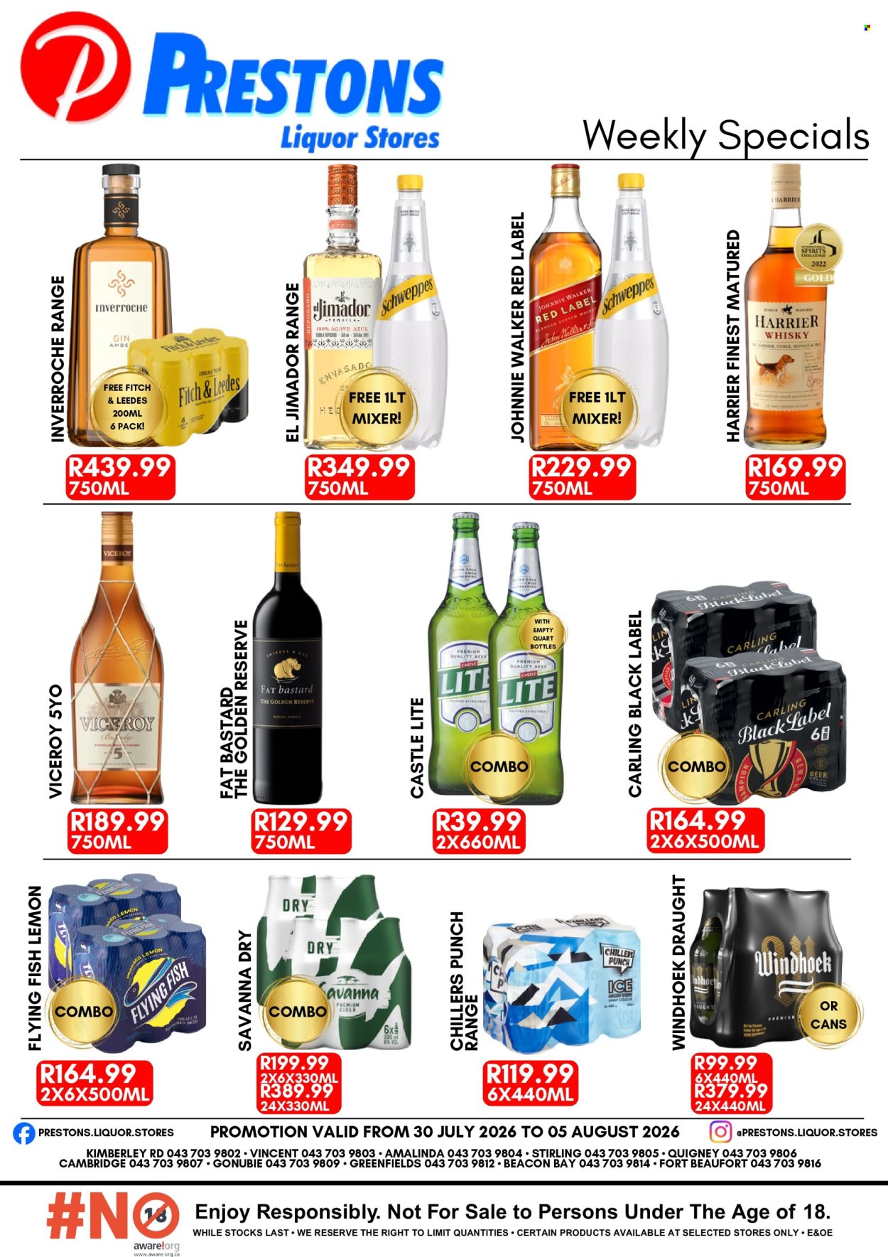 Prestons Liquor Stores specials - 30/07/2026 - 05/09/2026. Page 1