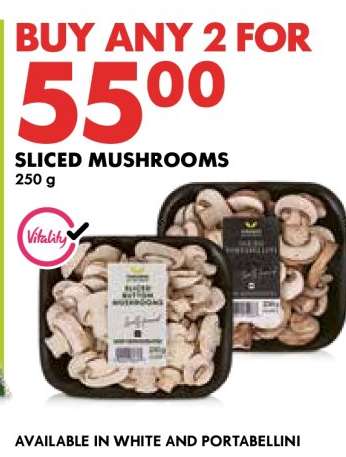 Sliced Mushrooms