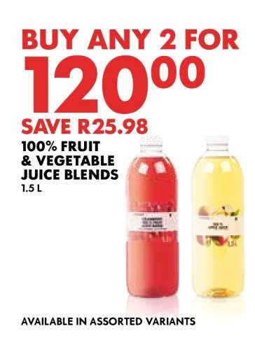 100% Fruit & Vegetable Juice Blends