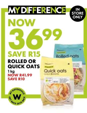 Rolled or Quick Oats