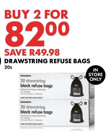 DRAWSTRING REFUSE BAGS