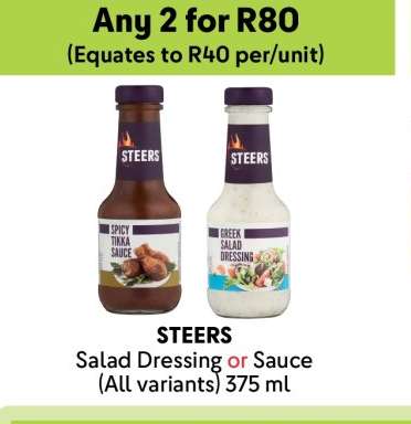 STEERS Salad Dressing or Sauce