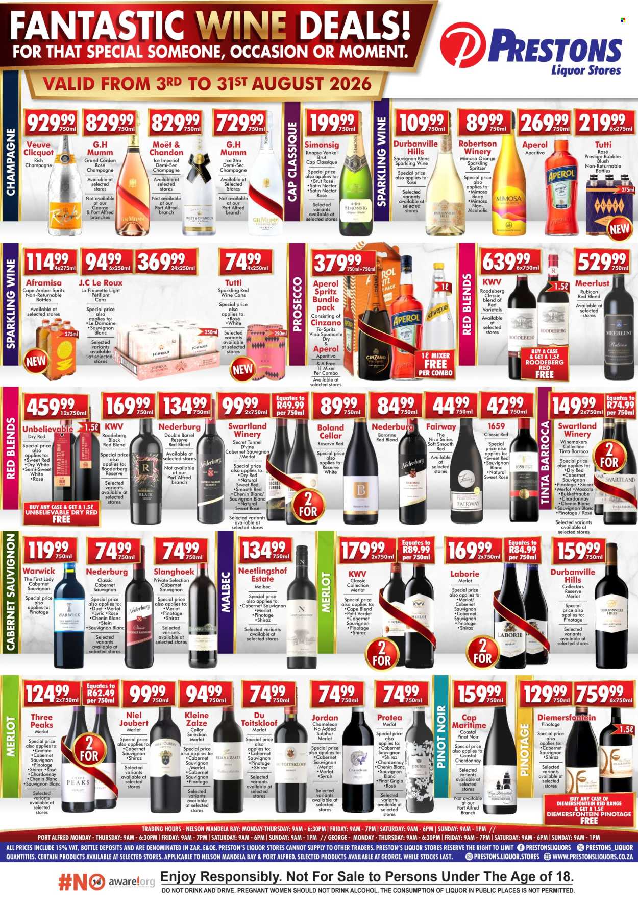 Prestons Liquor Stores specials - 03/08/2026 - 31/08/2026. Page 1