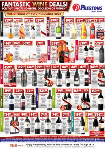 Prestons Liquor Stores catalogue  - 03/08/2026 - 31/08/2026.