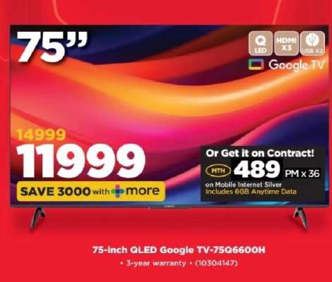 75-Inch QLED Google TV-75Q6600H