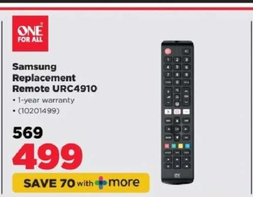 Samsung Replacement Remote-URC4910