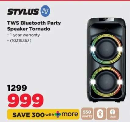 STYLUS TWS Bluetooth Party Speaker Tornado