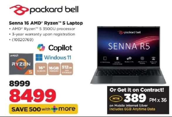 Packard Bell Senna 16 AMD Ryzen 5 Laptop