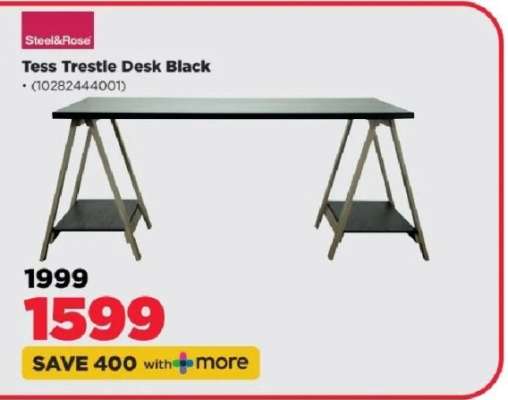 Tess Trestle Desk Black