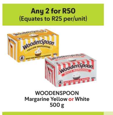 WOODENSPOON Margarine Yellow or White 500 g