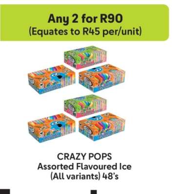 CRAZY POPS Assorted Flavoured Ice
