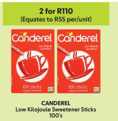CANDEREL Low Kilojoule Sweetener Sticks 100’s