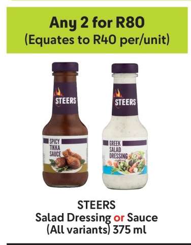 STEERS Salad Dressing or Sauce