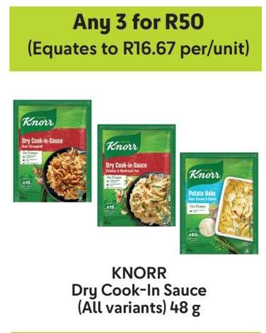 KNORR Dry Cook-in-Sauce