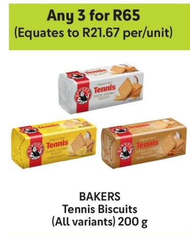 BAKERS Tennis Biscuits (All variants) 200 g