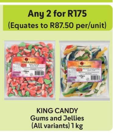 KING CANDY Gums and Jellies (All variants)