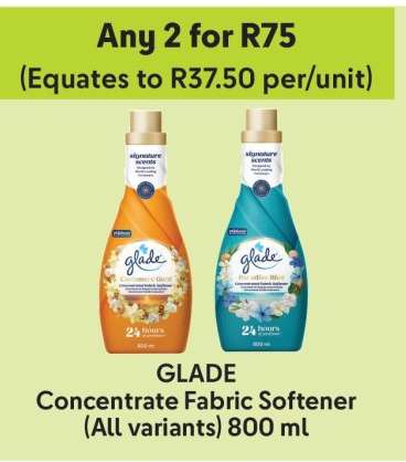 GLADE Concentrate Fabric Softener
