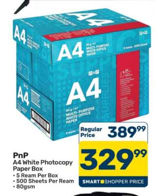 PnP A4 White Photocopy Paper Box
