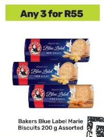 Bakers Blue Label Marie Biscuits 200 g Assorted