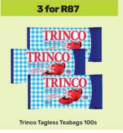 Trinco Tagless Teabags 100s