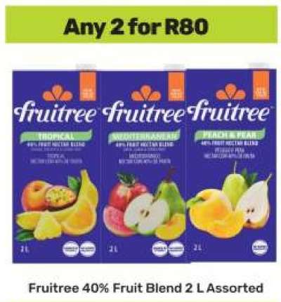 Fruitee 40% Fruit Blend 2 L Assorted