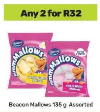 Beacon Mallows 135 g Assorted