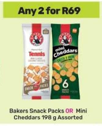 Bakers Snack Packs OR Mini Cheddars