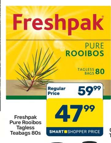 Freshpak Pure Rooibos Tagless Teabags 80s