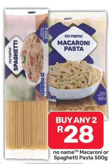 no name Macaroni or Spaghetti Pasta 500g