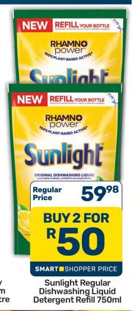 Sunlight Regular Dishwashing Liquid Detergent Refill 750ml