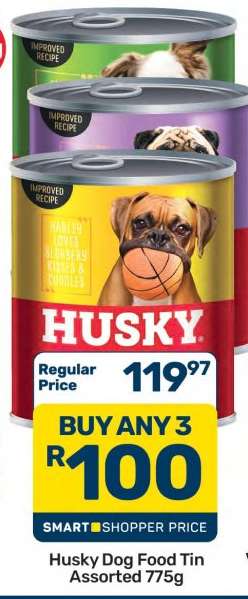 Husky Dog Food Tin Assorted 775g