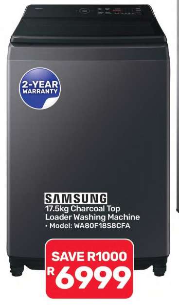 Samsung 17.5kg Charcoal Top Loader Washing Machine