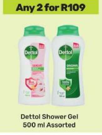 Dettol Shower Gel 500 ml Assorted