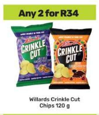 Willards Crinkle Cut Chips 120 g